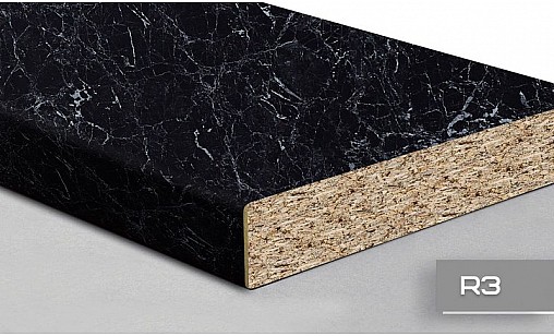 Стільниця LUXEFORM L014 Чорний Мармур 1U R3 4200х700х38 мм