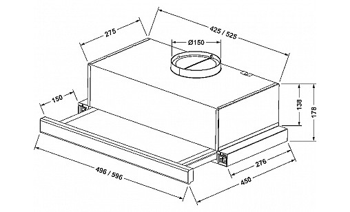 Вытяжка  ELEYUS Cyclon 700 60 BR коричневый