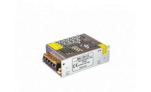 Трансформатор 120W 12V-10А IP20 MN