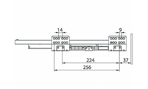 Тандембокс SLIM 16мм L-450мм  Н-118мм Білий ДС ПреміумЛайн