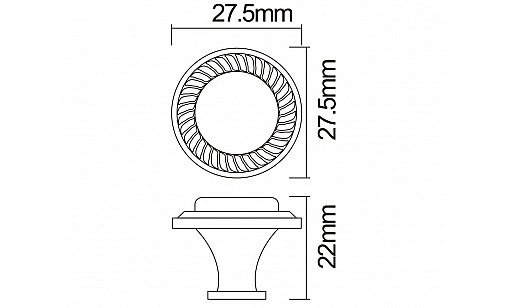 Ручка K-104 G4 Бронза Античная ДС ОптимаЛайн