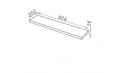 Полиця Gina 905*300*36 Кантрі Полиця Gina 905*300*36 Кантрі