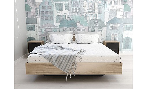 Ліжко Avrora 1638х2036х700 Графіт/Тахо