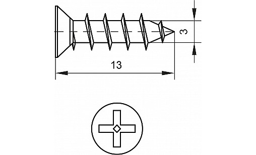 Саморез 3,0х13мм Саморез 3,0х13мм