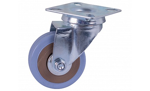 Ролик D-50 мм гумовий Сірий з пластиною ДС Ролик D-50 мм гумовий Сірий з пластиною ДС