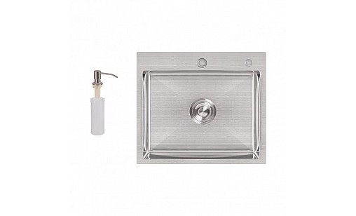 Мойка нержавеющая LIDZ H5045 Brush 3,0/1,0 мм с дозатором