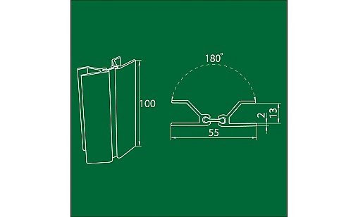 Уголок универсальный к цокольной планке пластик ДС