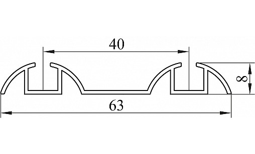 Напрямна Баварія / Модена нижня L-5,5м Димчастий Сірий ДС ПрофіЛайн Напрямна Баварія / Модена нижня L-5,5м Димчастий Сірий ДС ПрофіЛайн