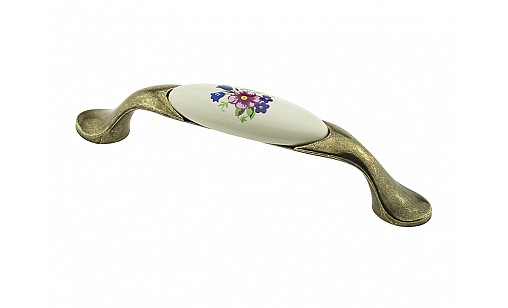 Ручка мебельная DP 191/96 G4 Бронза Античная/MLK1 Розовый квитка ДС СтандартЛайн