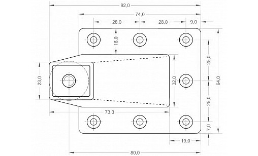 Нiжка регульована похила h-90мм Біла ДС Нiжка регульована похила h-90мм Біла ДС