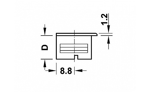 Рафикс цинк без утолщения металл 16 мм глубина сверления 12,7 мм Hafele  263.11.703