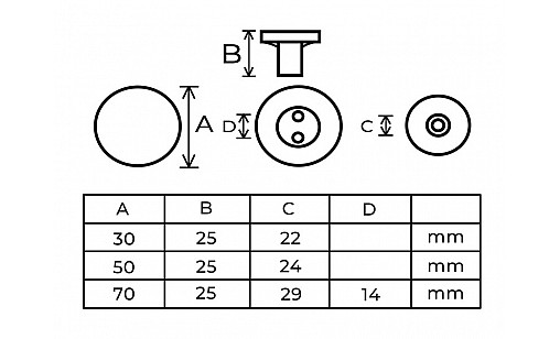 Ручка деревянная Umbrella 70*25*29 мм