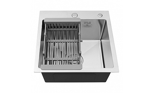 Мойка нержавеющая KRONER KRP HM 4545 3,0/1,0 мм с корзиной Мойка нержавеющая KRONER KRP HM 4545 3,0/1,0 мм с корзиной