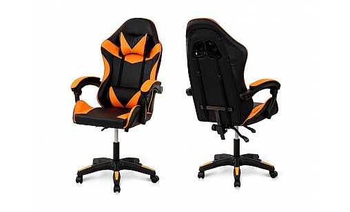 Крісло геймерське SLIM чорне/помаранчеве
