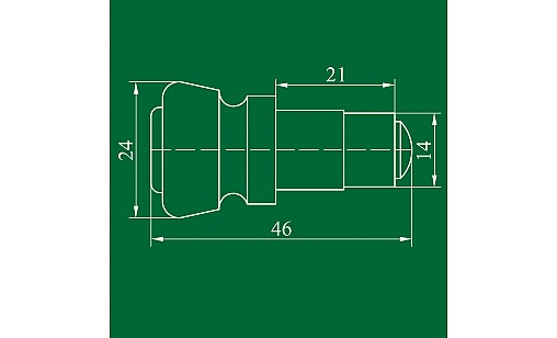 Окончание рейлинга Ретро Хром ДС ОптимаЛайн
