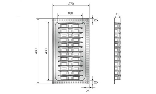 Лоток TRAYBOND для тарелок 290*480*50 антрацит, 105-83-52-309 Лоток TRAYBOND для тарелок 290*480*50 антрацит, 105-83-52-309
