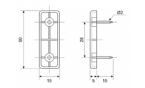 Ніжка з цвяхом подвійна Ніжка з цвяхом подвійна