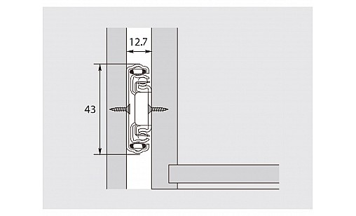 Направляющая телескопическая L-700мм Н-43мм  ДС ЕвроЛайн