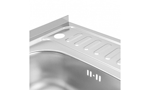 Мойка нержавеющая LIDZ 6050-L Satin 0,6*160 мм (31073) накладная крыло справа