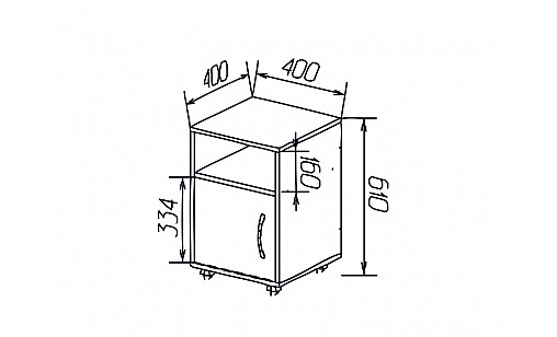 Тумба офісна Rita Дуб Тахо/Білий Німфея Альба з роликами Тумба офісна Rita Дуб Тахо/Білий Німфея Альба з роликами