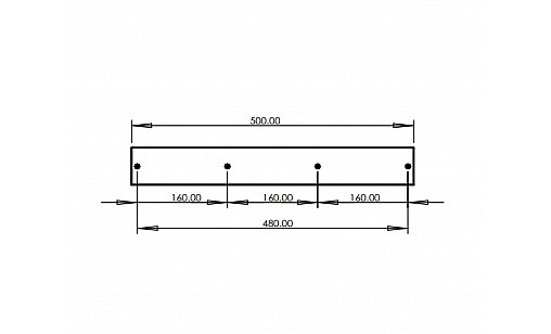 Ручка профільна UA 02/0480 ZM Золото Матове ДС