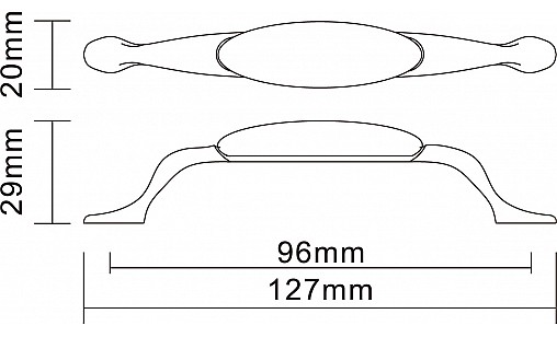 Ручка DP 197/96 AB/MLK7 Латунь/Бежева Квітка ДС ОптимаЛайн