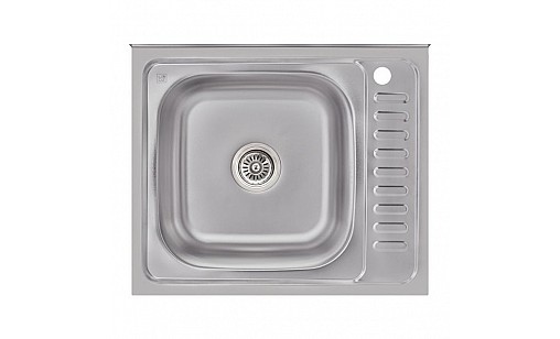 Мойка нержавеющая LIDZ 6050-L Satin 0,6*160 мм (31073) накладная крыло справа