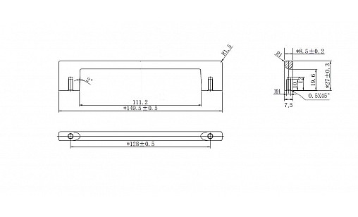 Ручка дуга D 705/128 CSH Кашемір BIG ДС