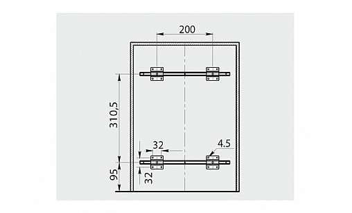 Відро для сміття PRACTI ECO із кріпленням до фасаду 400 мм 20 л 2x10 л, антрацит GTV PB-45-MF202X10-60A