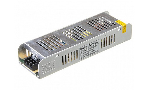 Трансформатор 200W 12V  16,7А IP20 M