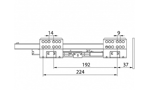 Тандембокс SLIM 16мм L-350мм  Н-167мм Білий ДС ПреміумЛайн