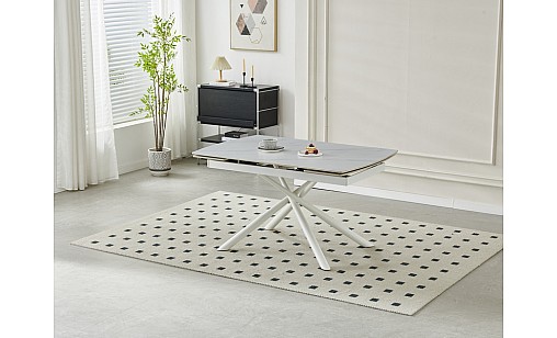 Стіл обідній Philip1400(2000)*900*750 Snow white Matt/white leg