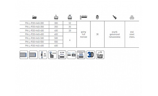 Направляющие п/в телескопическая VERSALITE PUSH TO OPEN SOFT CLOSE L-350 PK-L-P2O-H45-350 GTV