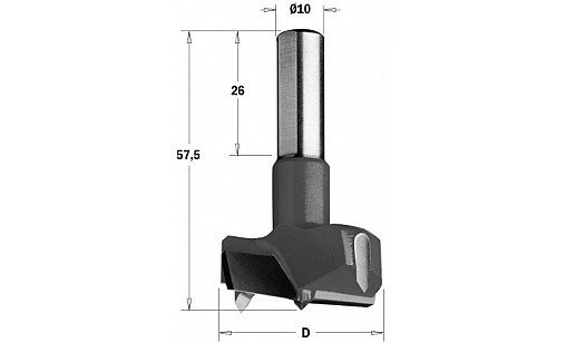 Свердло HW D20 L57,5 S10*26 RH (317.200.11)