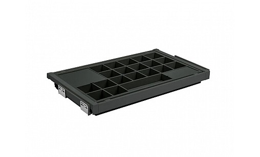 Полиця з перегородками з дотягом ELITE 800 мм графіт WG-PRZEG80-60-A GTV