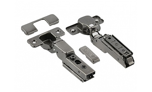 Петля полунакладная с доводчиком 3D Чёрный хром ZM-DCHCB08-3DBEO-20 GTV