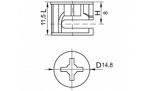 Эксцентрик на минификс 16мм ДС СтандартЛайн Эксцентрик на минификс 16мм ДС СтандартЛайн