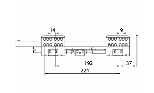 Тандембокс SLIM 16мм L-350мм  Н-118мм Графіт ДС ПреміумЛайн