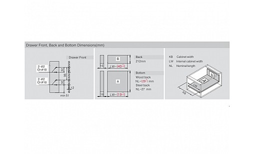 ДТС SLIM Тандембокс графит L-400/ 238 Tip-on HT444004A11 (Е30)