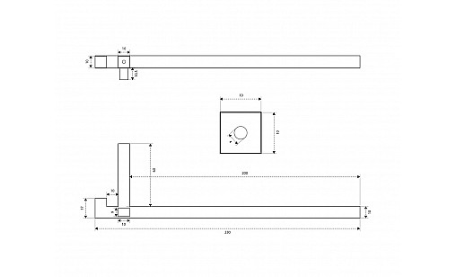 Крючок к системе для прихожей WL 12/R GRM Графит Матовый ДС