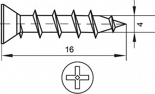 Саморез 4,0х16мм Никель