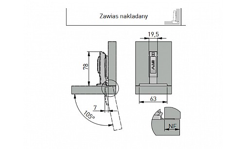 Петля накладная с доводчиком 3D Чёрный хром ZM-DCHCB09-3DBEO-20 GTV
