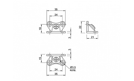 З'єднувальна кутова стяжка (M-0180ZN)