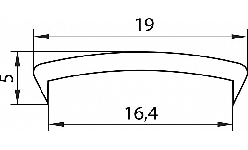 Профиль гибкий С-образный под плиту 16мм Вишня однотонный 0146 ДС