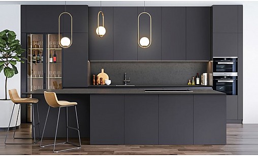 Компакт-плита LUXEFORM S524 Графіт Абсолют / коричневе ядро 800х294х12 мм