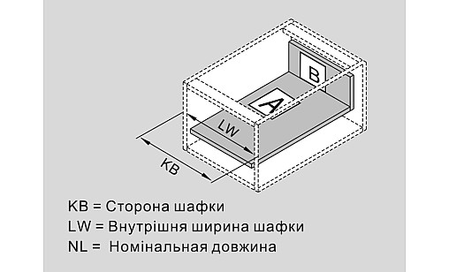 ДТС КОМПЛЕКТ: Тандембокс L-500/84,5 сірий MM01500A (E18)