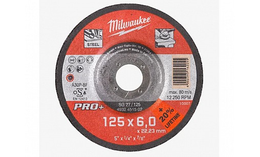 Диск відрізний по металу SG 27/125*6 PRO  Milwaukee