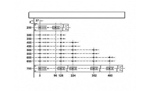 Направляюча кулькова повний висув 550 мм сталь оцинкований з м`яким самодотягом боковий монтаж 432.20.856 Hafele Направляюча кулькова повний висув 550 мм сталь оцинкований з м`яким самодотягом боковий монтаж 432.20.856 Hafele