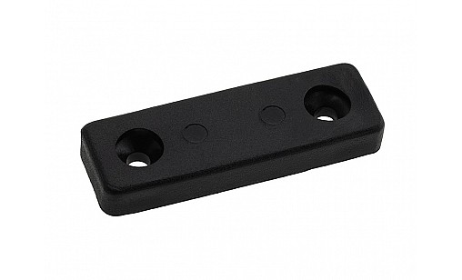 Ніжка під 2 саморізи пластик 5х15х50мм Чорна ДС
