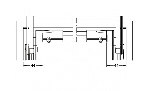 Поперечна штанга для FREE UP/SWING 1074мм алюміній для корпусу 1200мм 372.33.696 Hafele